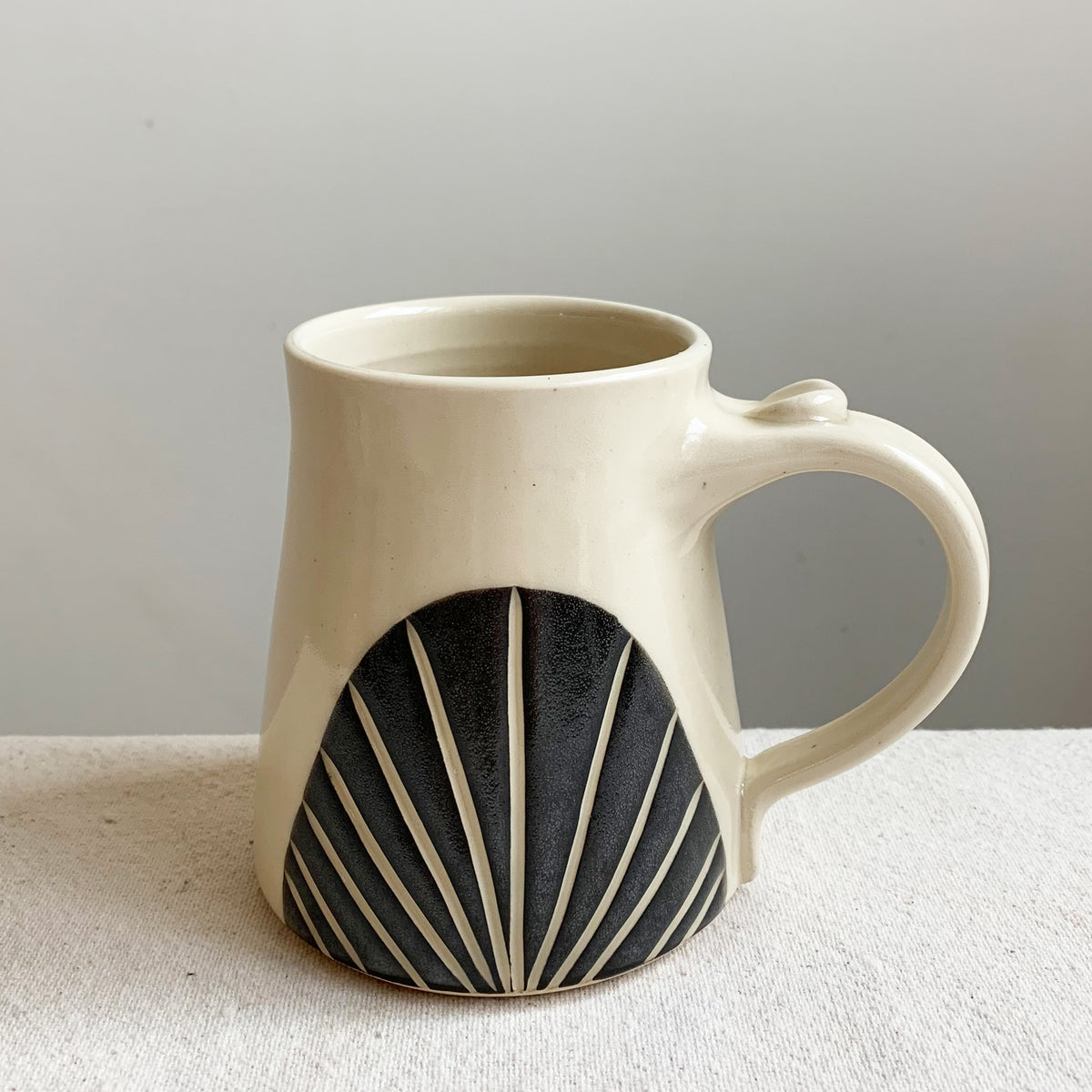 Quonset On! Two-sided Black & White Ceramic Mug - Clever Moderns