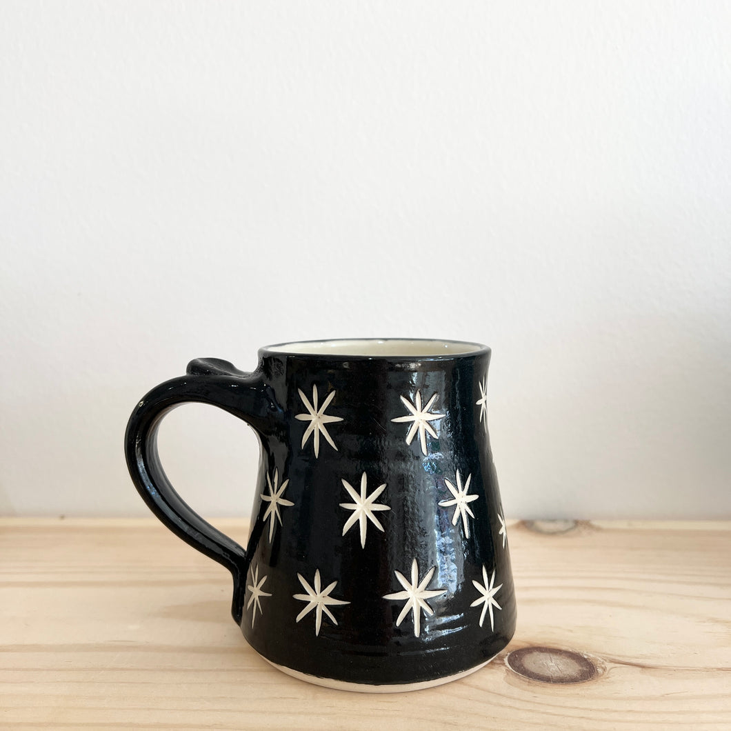 Black and White Mug-Stars