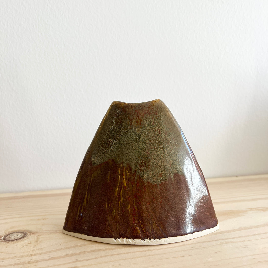 Triangle Vase-Rust