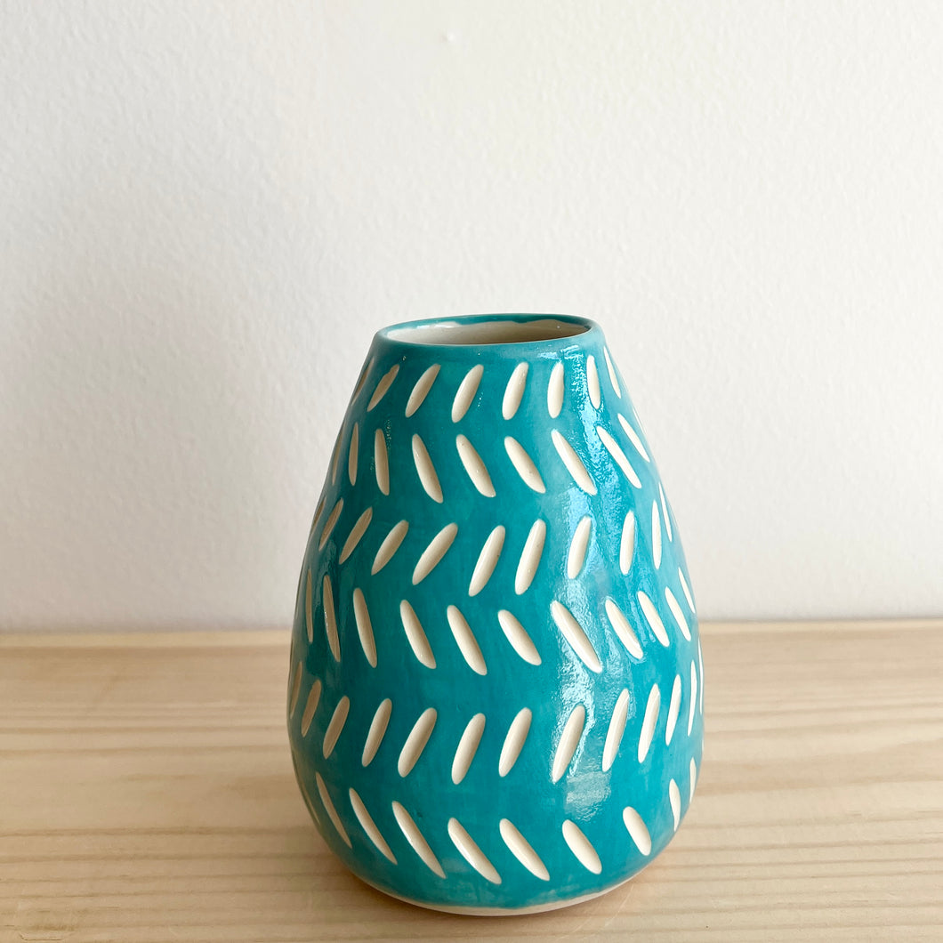 Turquoise Flower Vase