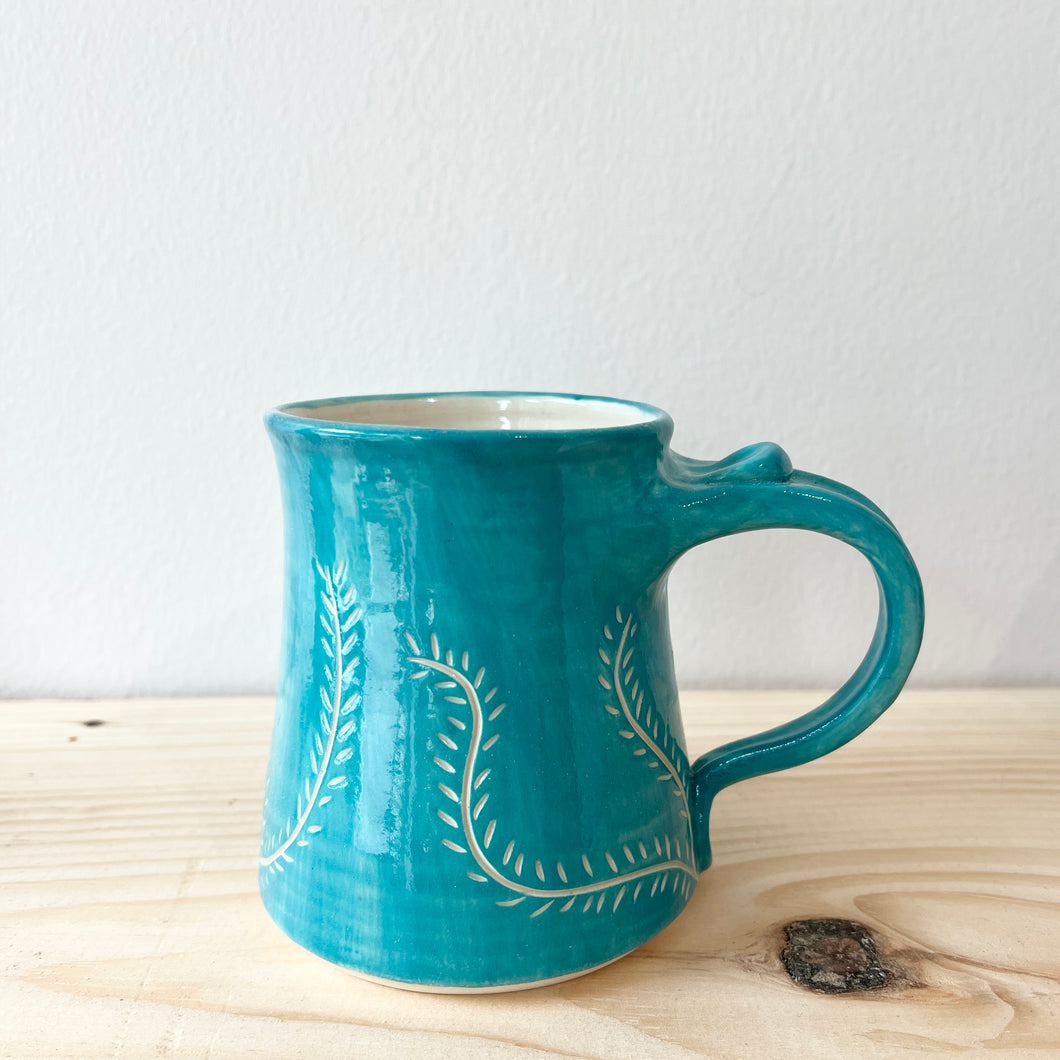 Turquoise Mug Vines-12oz